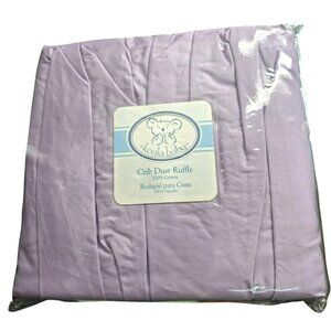 Koala Baby Crib Dust Ruffle Cotton 28 X 52 Inches Lavender Purple NIP JJ3978